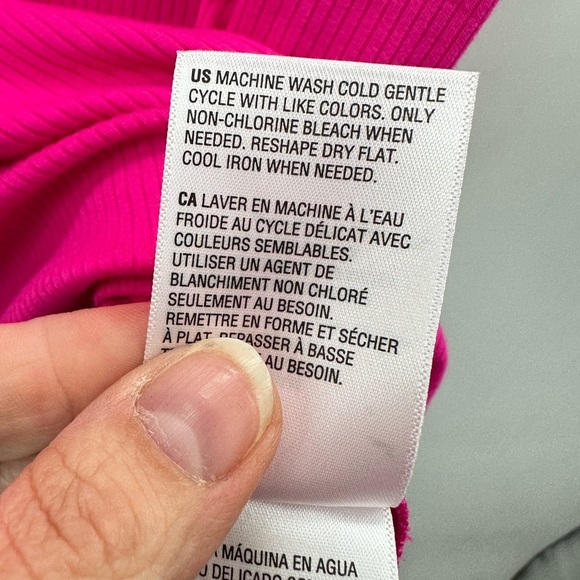 ON 34th Pink ribbed woman Flutter sleeve ribbed shabby chic summer top NWT L - Picture 8 of 13